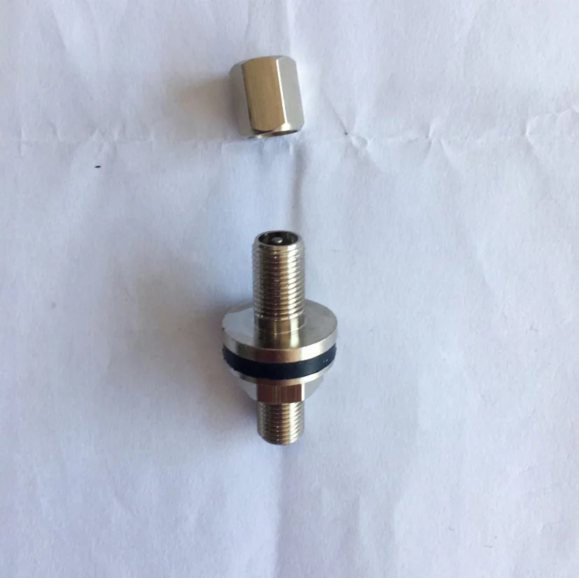 
nickel plated brass bulkhead panel mount air compressor tank fill valve schrader YHTR18 VALVE 