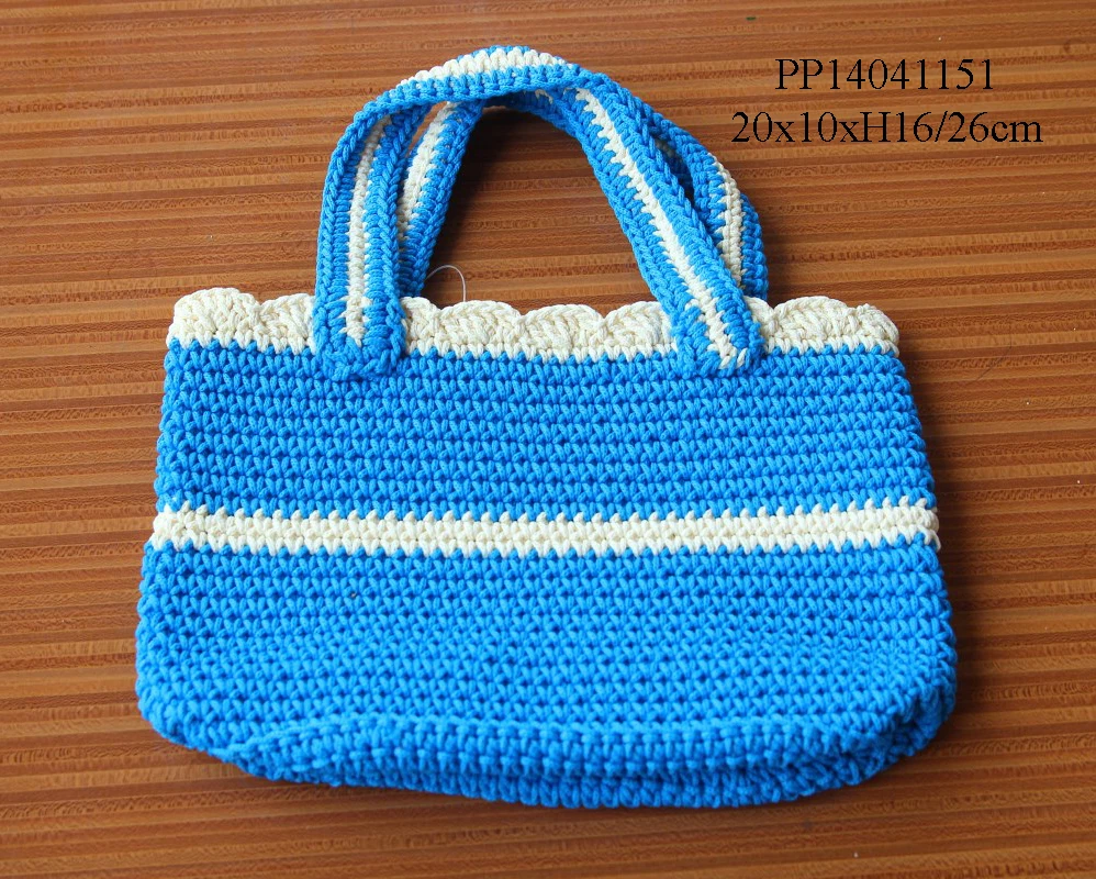 Wholesales PP Crochet Yarn Bag Crochet Yarn Tote Bag Women Hand Bags