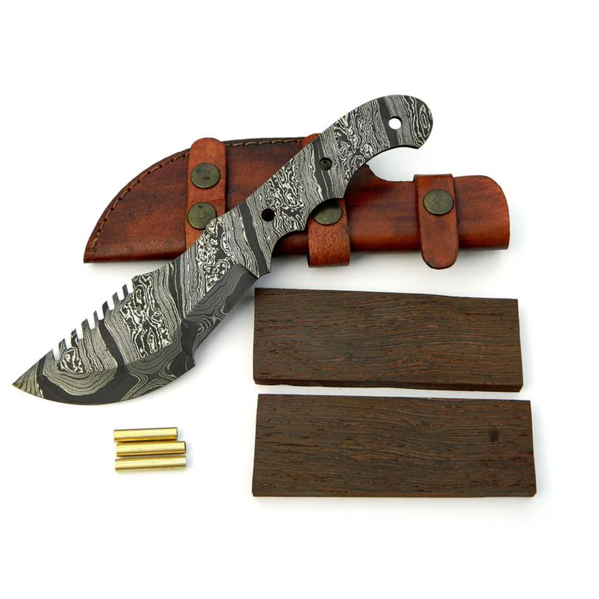 
Personalized Handmade Damascus steel Tracker knife hunting camping tactical knives making kits Blank blade 