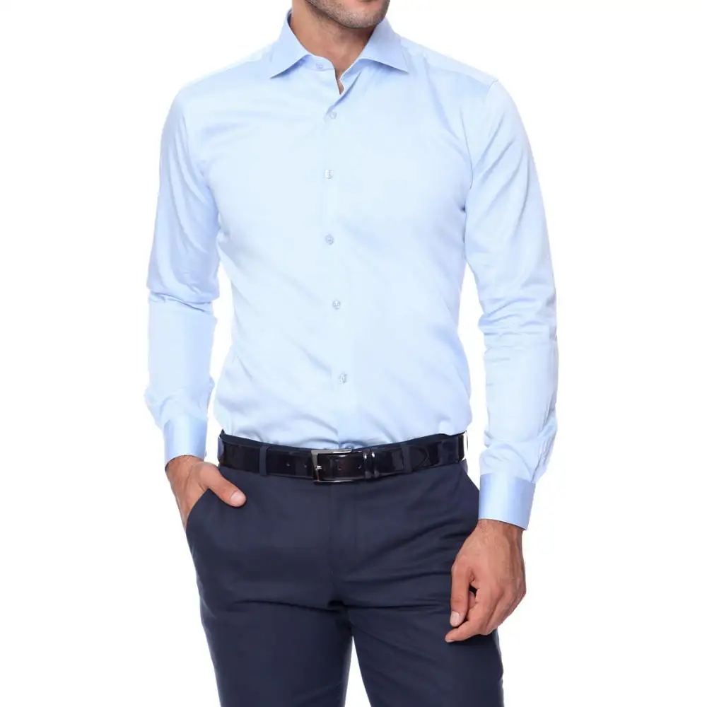 
 Новый сезон 100% хлопок облегающая Классическая стильная новейшая мужская рубашка  