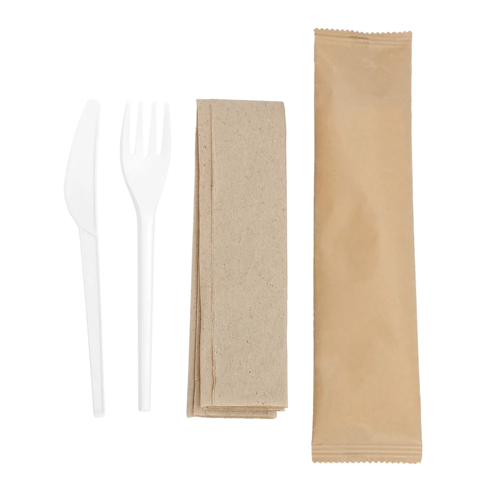 Hot Sale  CPLA Cutlery Disposable Cake Spoon Fork Knife Set Compostable Biodegradable Cutlery Tableware
