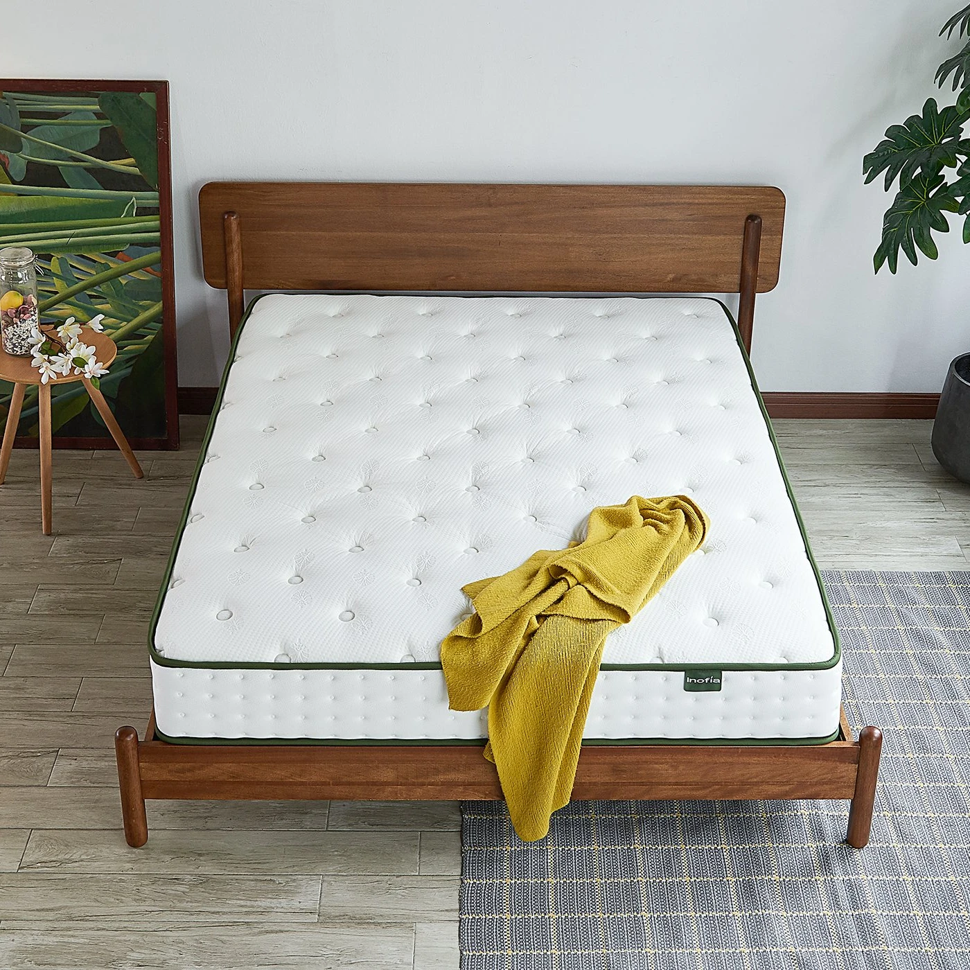 Inofia Sleep Well King Queen Size Latex Orthopedic Memory Foam Mattress In Box