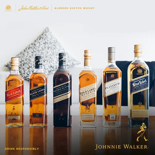 
WHOLESALE Price Original Johnnie Walker Black, Red, Blue and Gold Label 