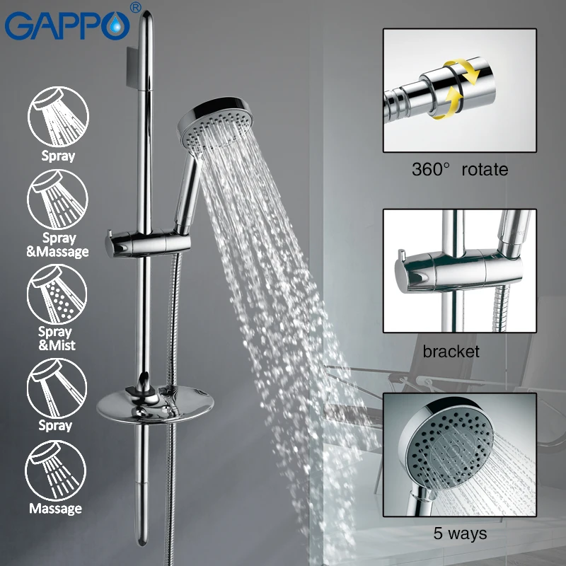 
Хромированная скользящая душевая стойка из нержавеющей стали 