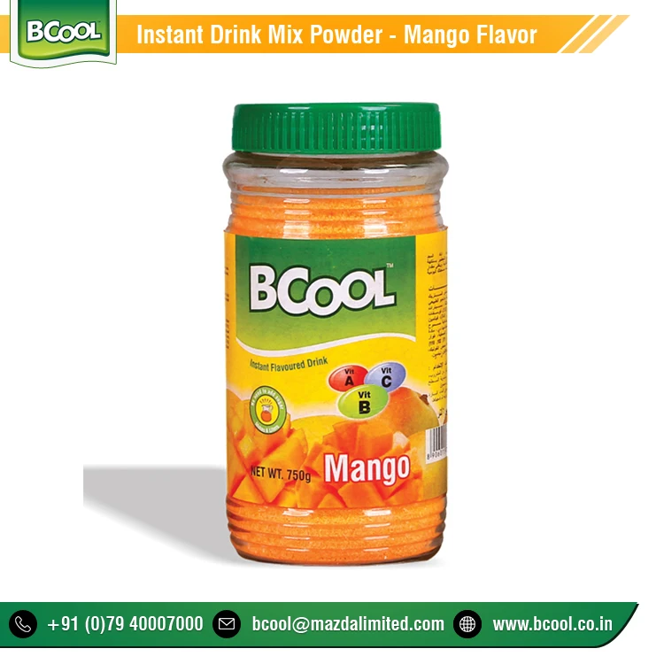 Farm Fresh Taste Sugar-Based Instant Energy Booster Mango Fruit Flavor Powdered Drink from India
