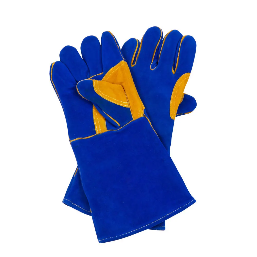 Anti-heat Cowhide Leather Work Gloves Fire Proof Leather Welding Gloves Cut Resistant Welding Gloves