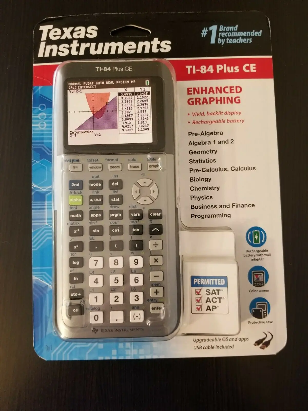 Authentic Texas Instruments TI-84 Plus CE Graphing Calculator, Black $50 FREE SHIPPING