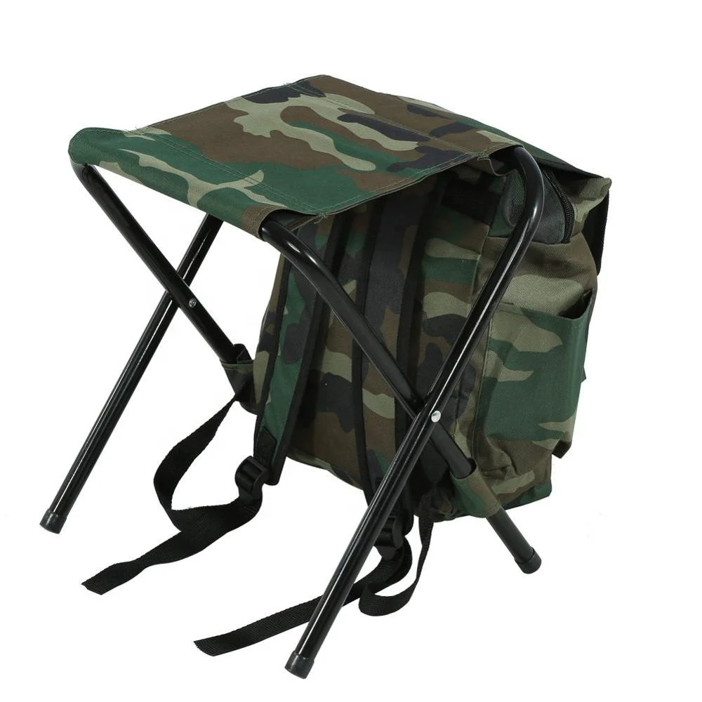 HE-124,Cheapest Folding Camping Chair, Backpack Stool with Cooler Picnic Bag for Outdoor Fishing Travel Beach BBQ