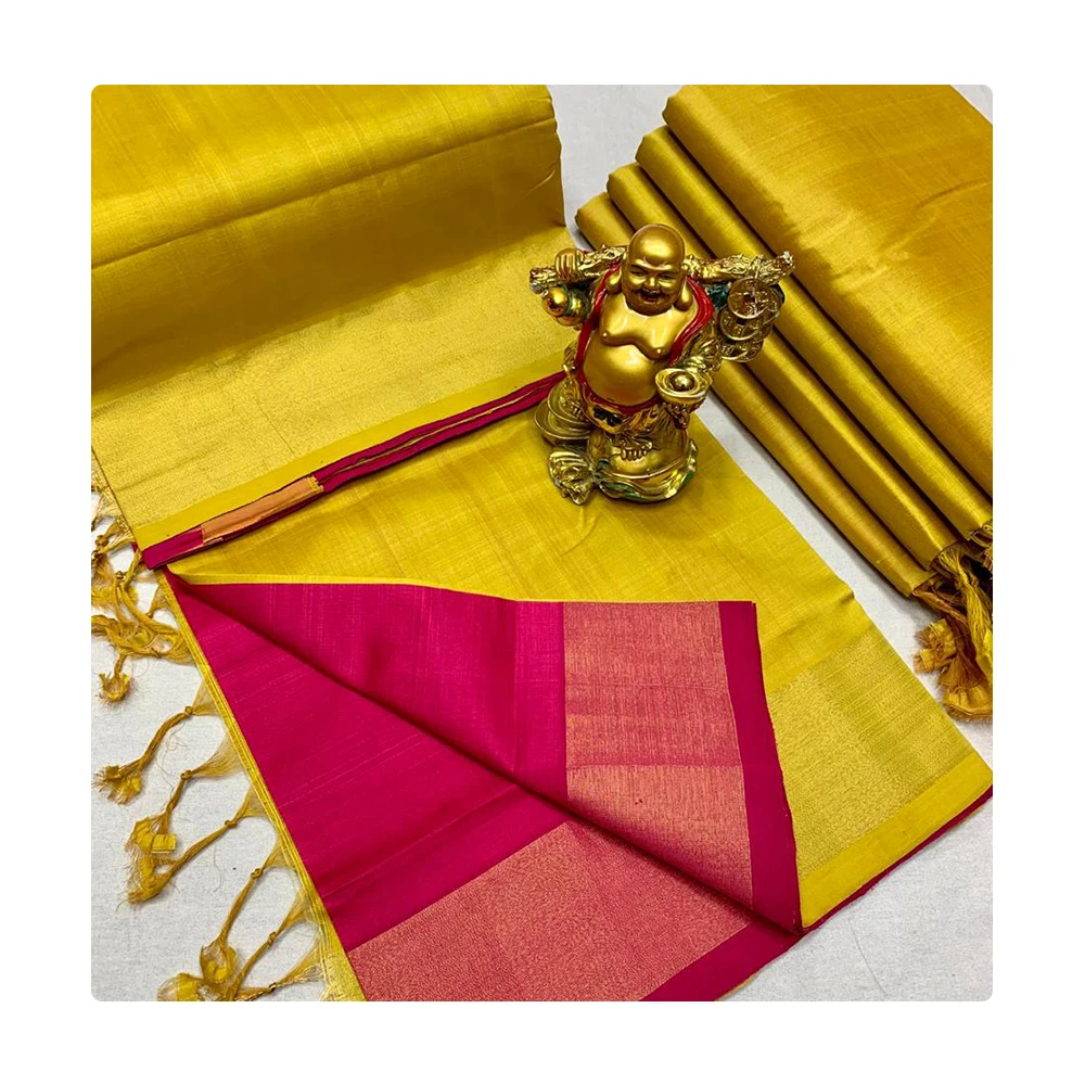 Top Quality Festival and Wedding Wear Saree with Golden Boarder