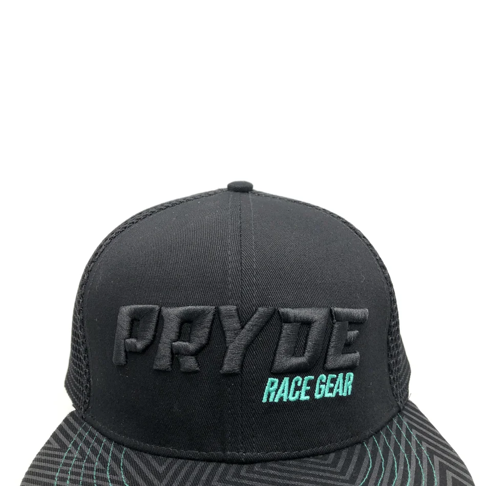 custom print logo under the bill large hole mesh trucker hat snapback