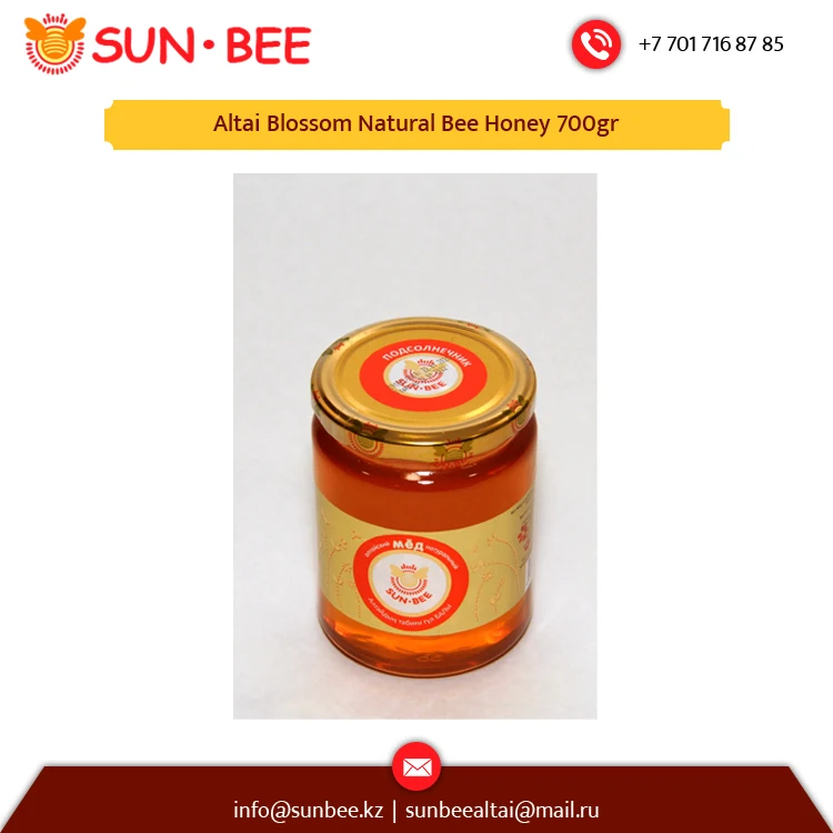 
Altai Blossom 100% Pure Natural Bee Honey 700 gr from Kazakhstan Supplier 