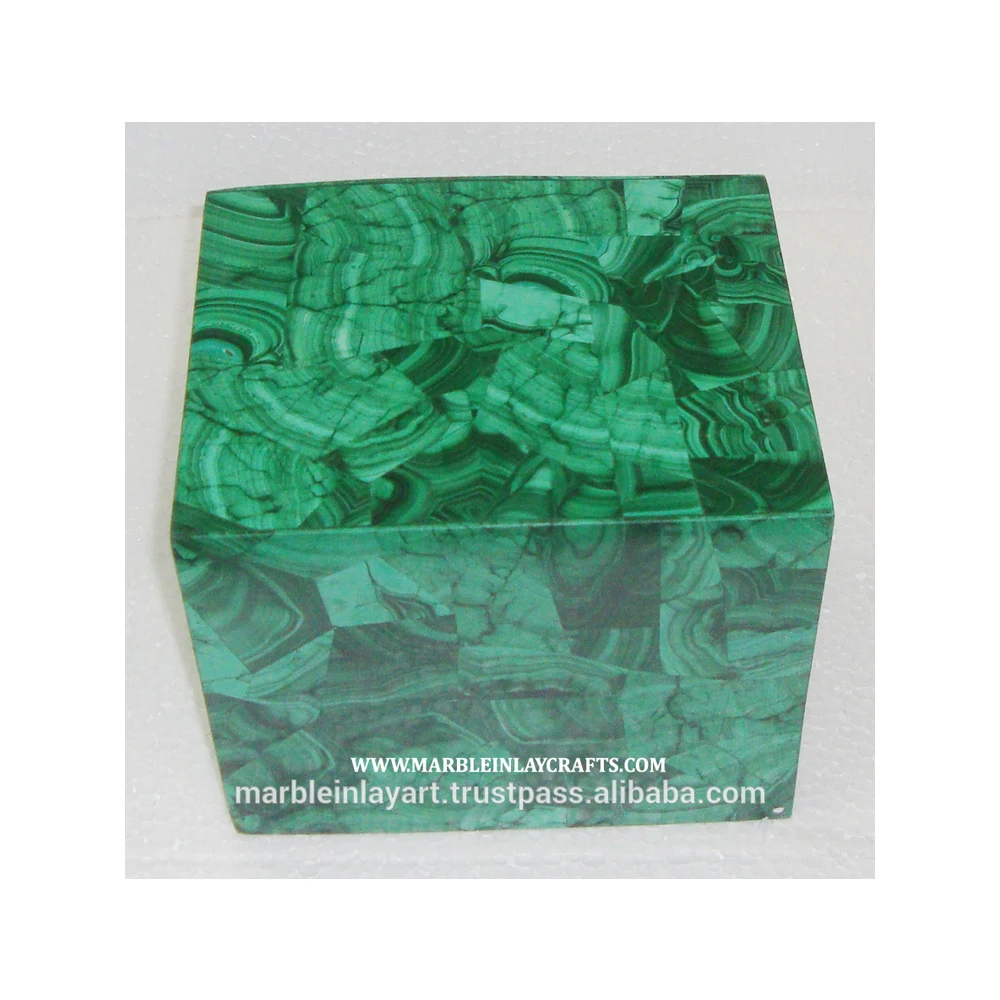 Beautiful Natural Stone Malachite Box
