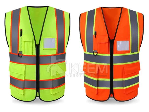 Mesh LOGO PRINT High Visibility Reflective Vest Outdoor Safety Security Labor Clothes Warning Traffic Construction Work Vests