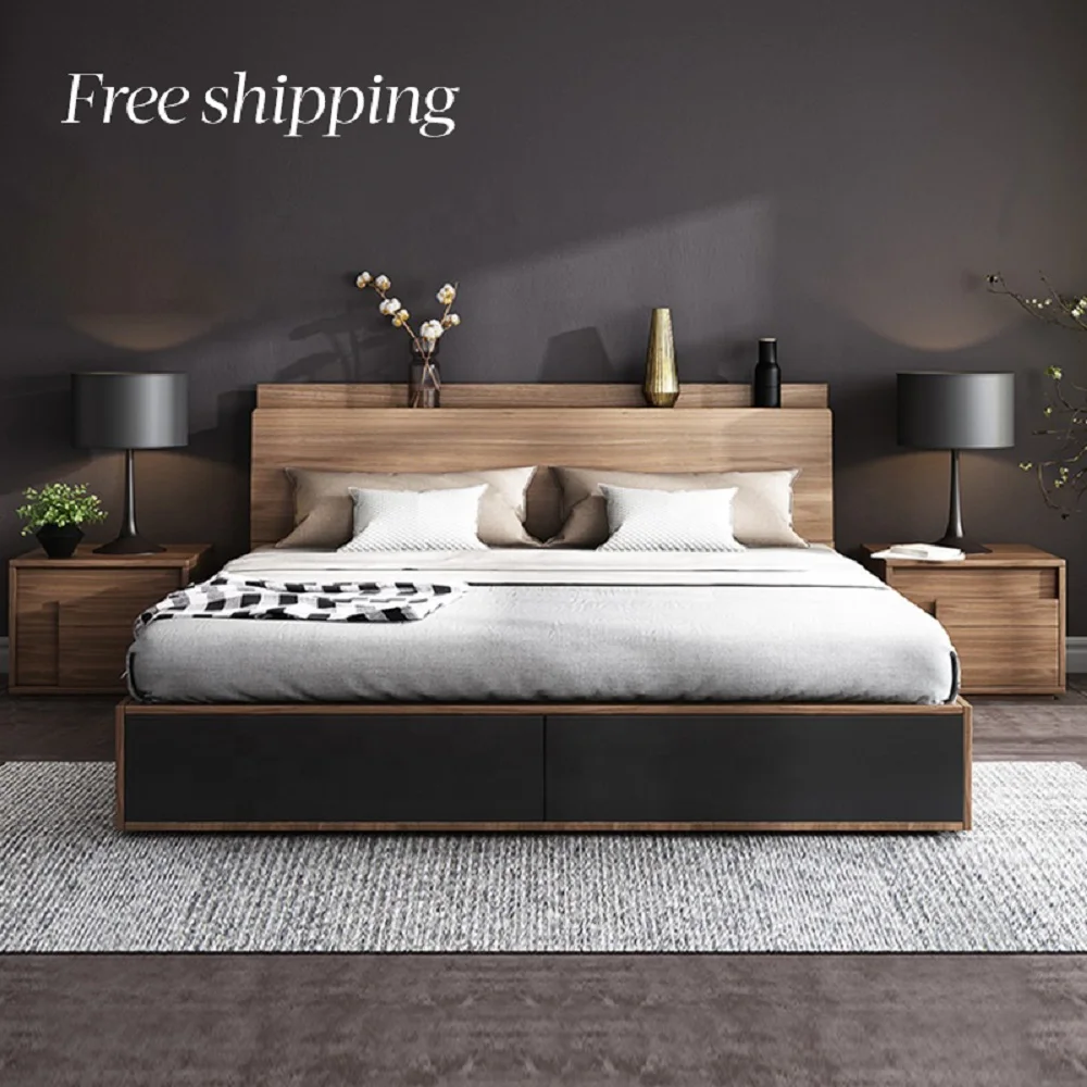 Eco-friendly Modern Wood King size and queen size Bedroom Sets For Home Furniture Villa Apartment From Vietnam