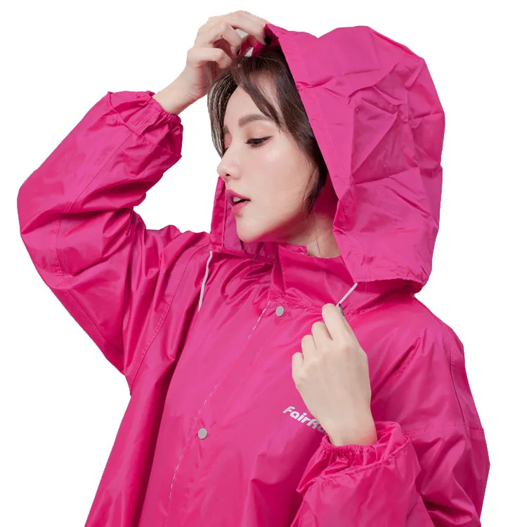 Long fashionable rubber raincoats for women