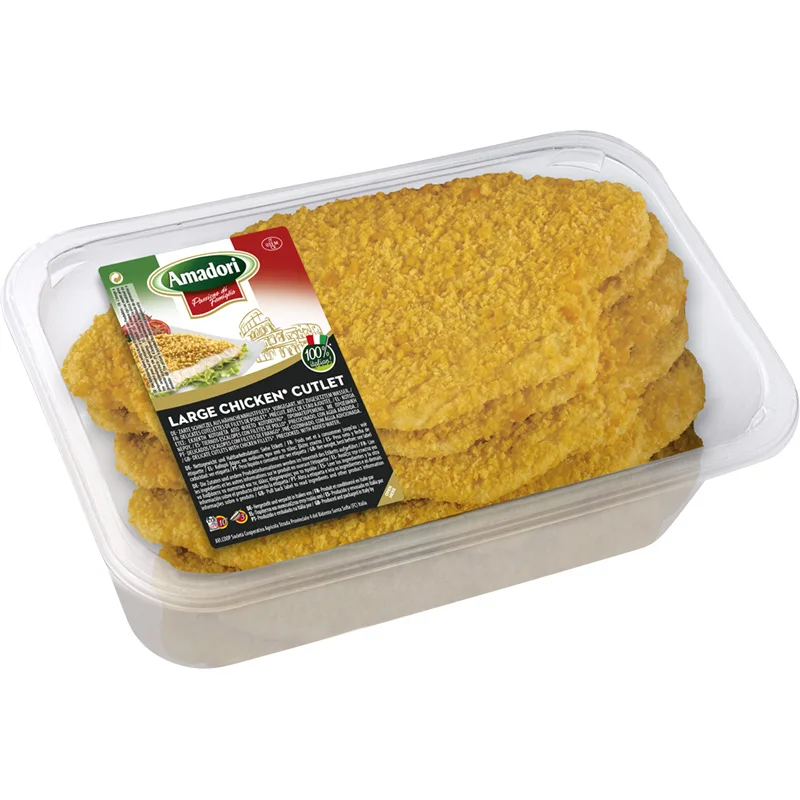 Best Quality, Made in italy// Halal chicken cutlet 750 g  (6pcs x Box)//Finest Rank, Ready to ship, Halal