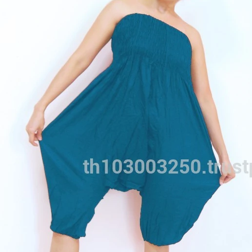 Fisherman Baggy Belly Dance HIPPIE BOHO solid color MAXI HAREM PANTS 2 IN 1 JUMPSUITS PLUS