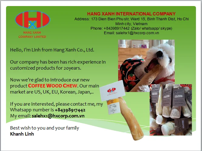 Кофейная деревянная жевательная игрушка из Вьетнама/кофейная для собак/кофейная + 84398917442