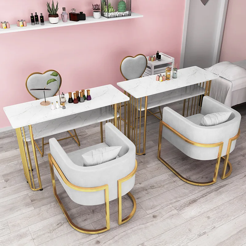 Single double seats nails salon manicure table
