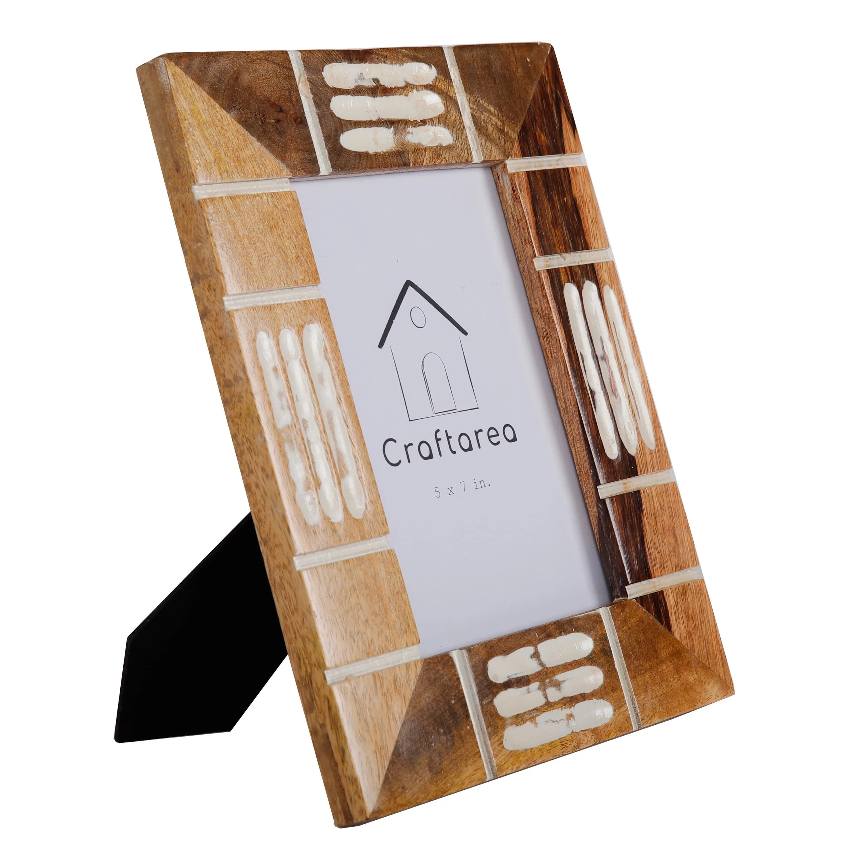 Wooden Picture Frame for Home Office Decor Wall Mounting and Standing Picture Photo Frame 5x7inches Rectangle Solid Wood Frame