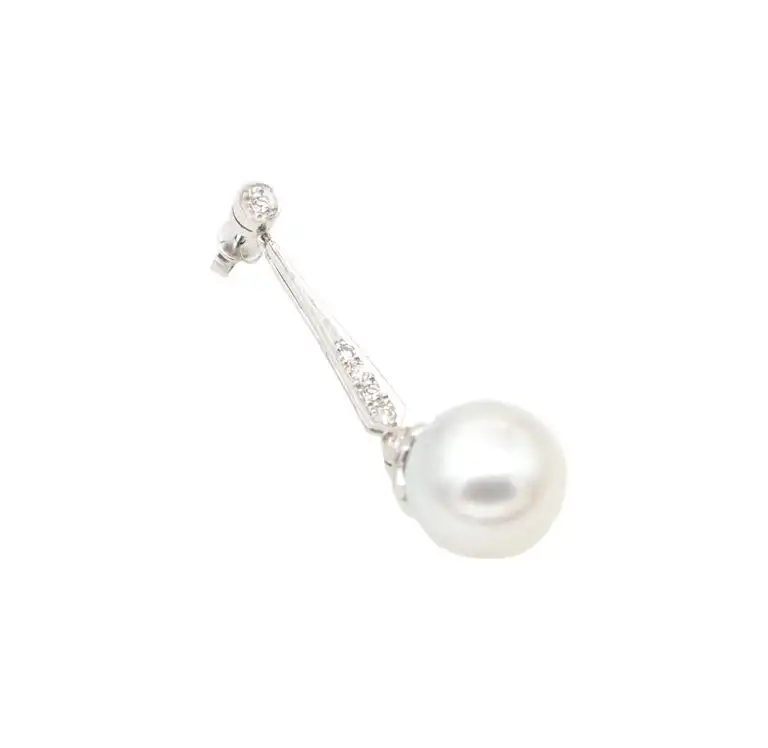  Серьги-подвески из платины бриллиантов