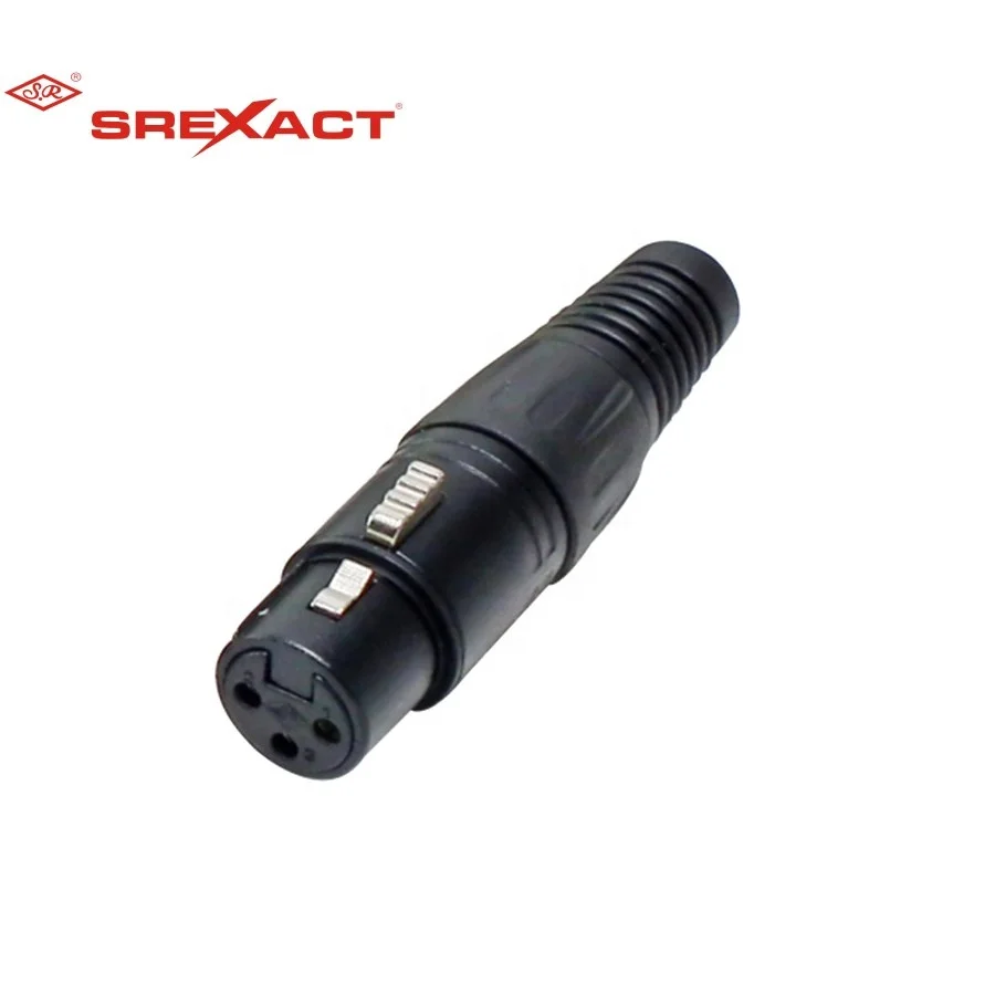 High quality gold contact female xlr connectors 3 pin