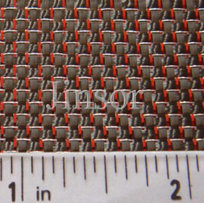 high quality Red reflection  3k Carbon fiber Fabric
