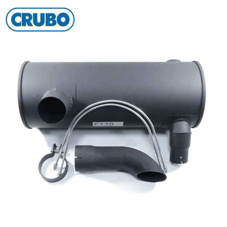 Professional E110 E120B E180 E200B E320C engine /exhaust muffler pipe FOR EXCAVATOR