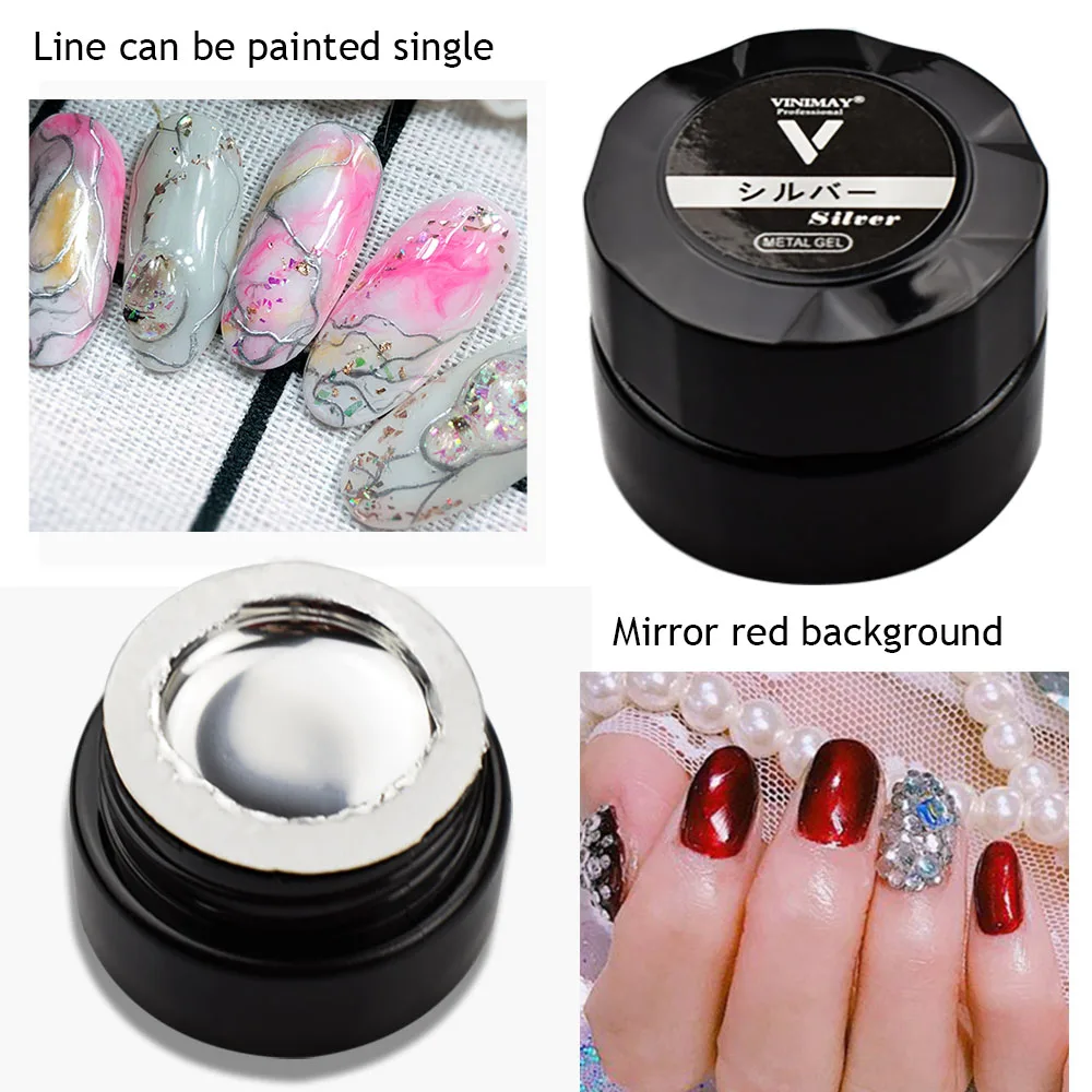 Nail Metal Glue Mirror glue Japanese Mirror Adhesive Primer Painted Removable Nail Polish