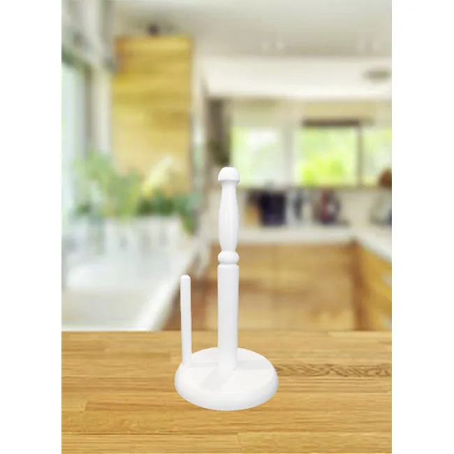 Hot Sale Rubber Wood Material Wooden Tissue Holder Kitchen Paper Roll Holder Sturdy and User Friendly