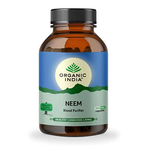 Organic India Neem 60-Capsule Herbal Supplements for Skin Problems Not for Children  Health Care Herbal Supplements