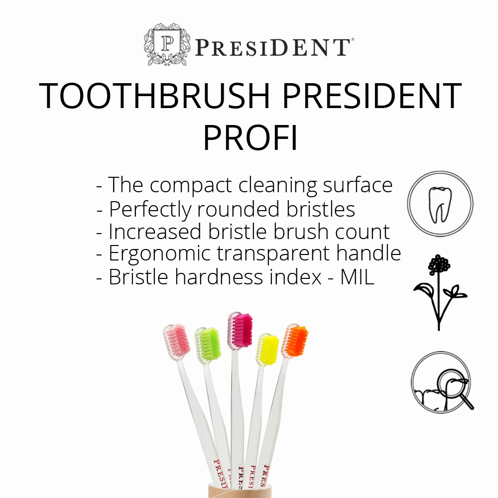 
Toothbrush PRESIDENT PROFI Medium 2000 fmcg distributor required 