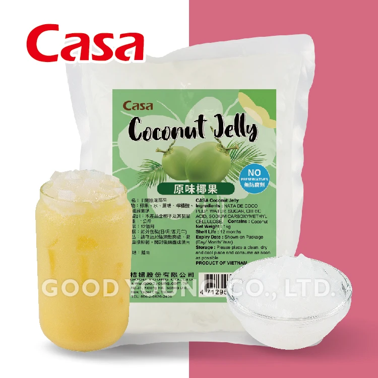 HALAL Vietnam Viet Nam Nata De Coco Coconut Jelly Dice Cube With Bubble Tea Ingredients For Layering Drinks
