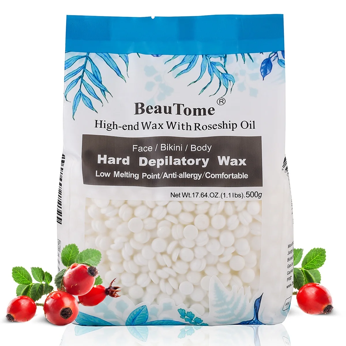 Rosin free Painless hard wax beads brazilian waxing depilatory wax for bikini hairs