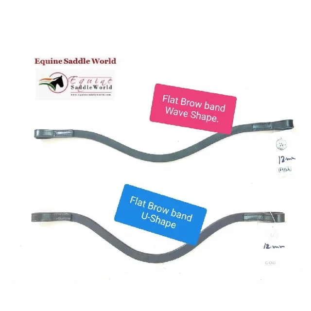 
BEST BUY FASHIONABLE CURVE SHAPE FLAT SLIM HORSE BROW BAND WITH HIGH QUALITY LEATHER 