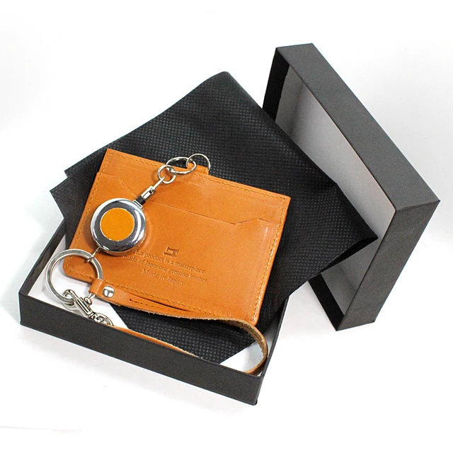 [ TOCHIGI LEATHER ] ID Card Case with Neck Strap - made in Japan