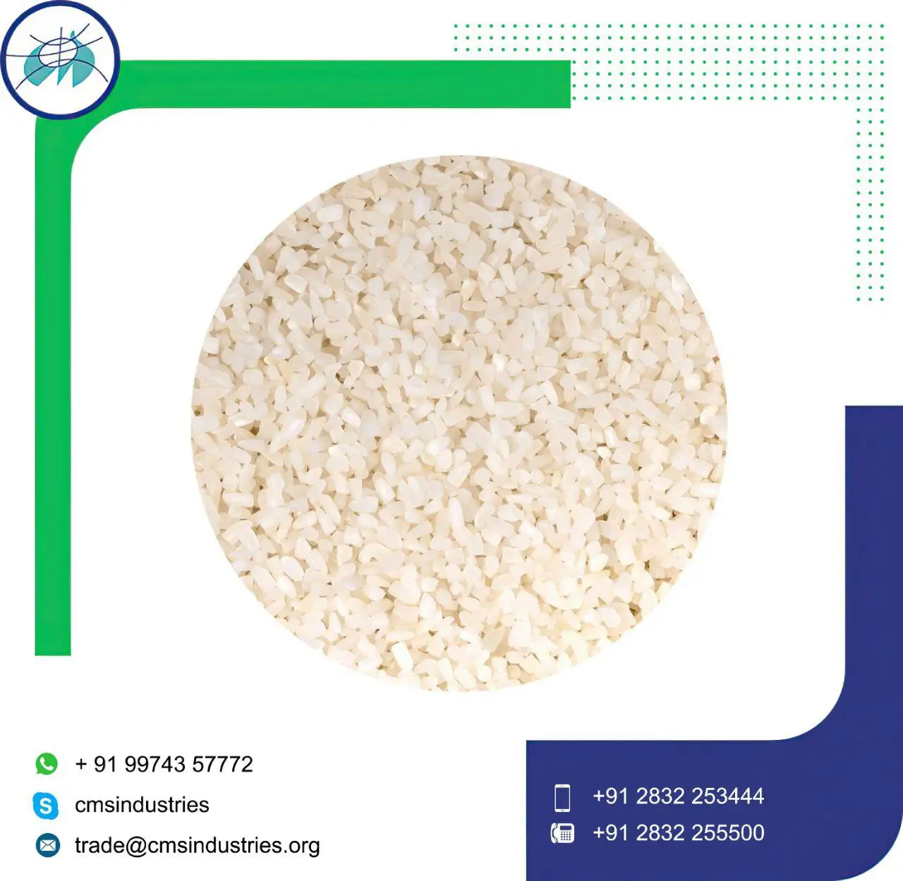  100% разбитого необработанного риса высшего качества