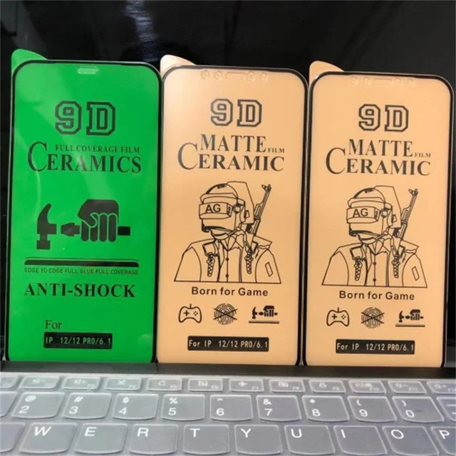 Mobile phone round edge nano shield hammer screen protector 100d nano coating ceramic film for iphone X 11 12 13 mini pro max