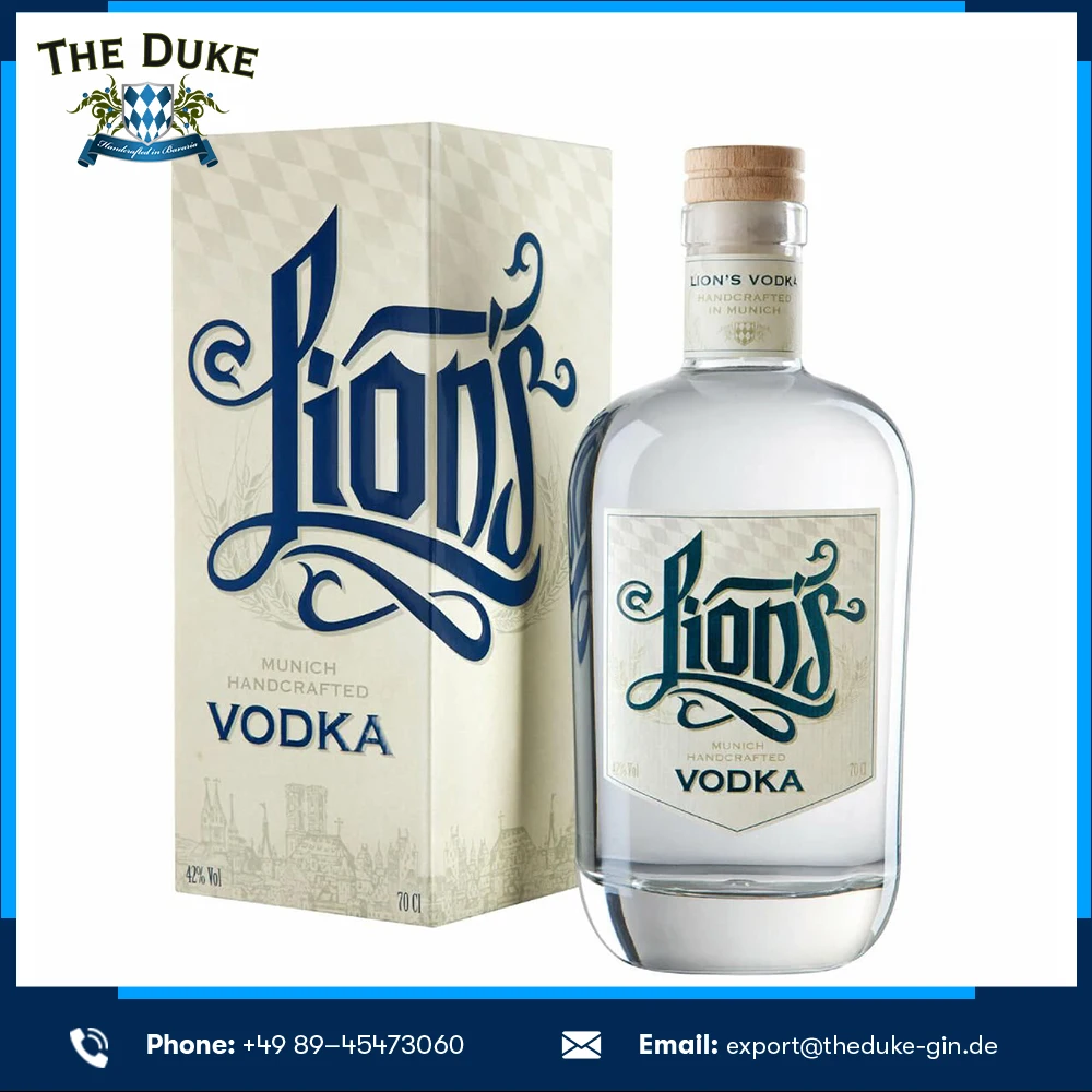 LIONs Munich Handcrafted Vodka 70cl with a Gift Box 42% Alcohol content Handcrafted Vodka
