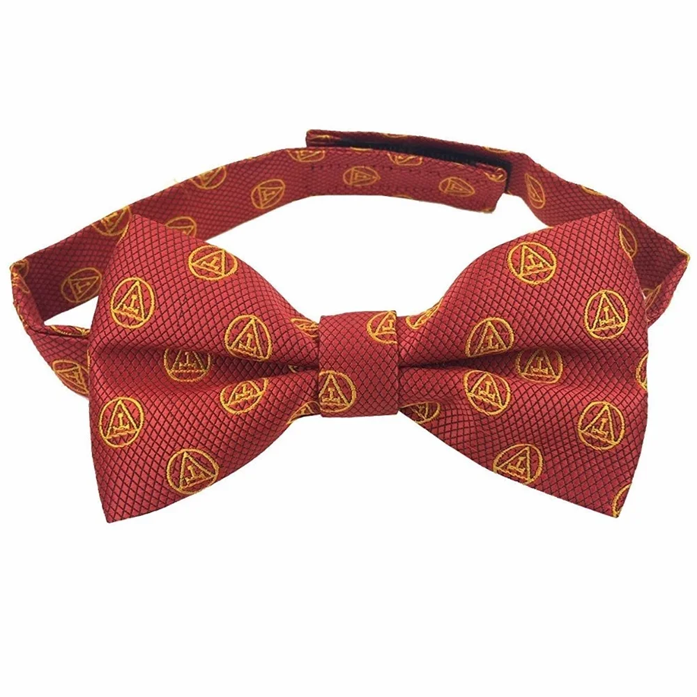 New Ties Masonic 100% silk Rose Croix Degree Bow Tie Red