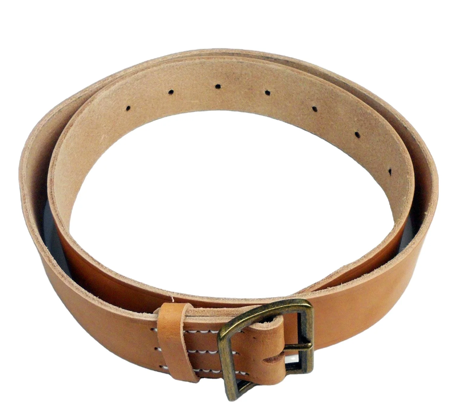 WWII 1945 Japanese Type 38 Field Belt Leather Copper Buckle WW2 Genuine Leather Belts