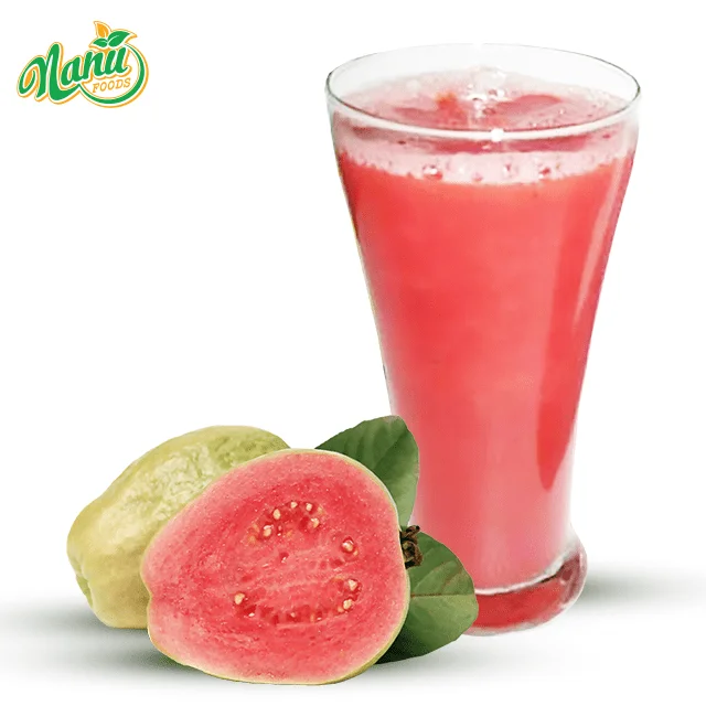 High quality- Frozen Pink Guava Juice Puree with competitive - OEM brand - packing :1kg/bottle ; 20kg/carton ; 180kg/steel drum.