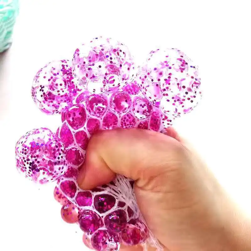 Pressure Decompression Anti-Stress Hot Selling Stress Slime Squeeze Mesh Squishy Ball