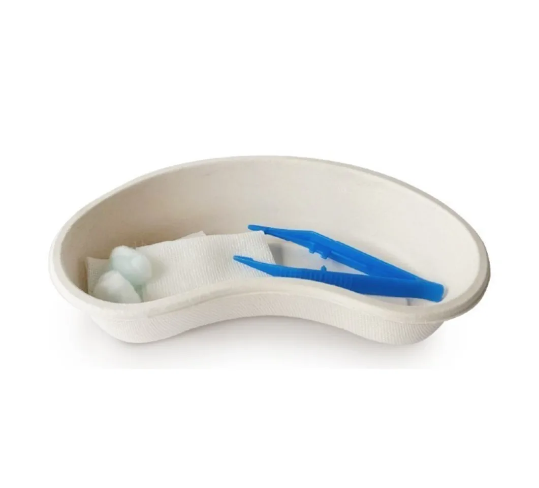 
 Поднос для почек Gracz Med MK02, 10 дюймов, медицинский хирургический биоразлагаемый одноразовый поднос из сахарного тростника  