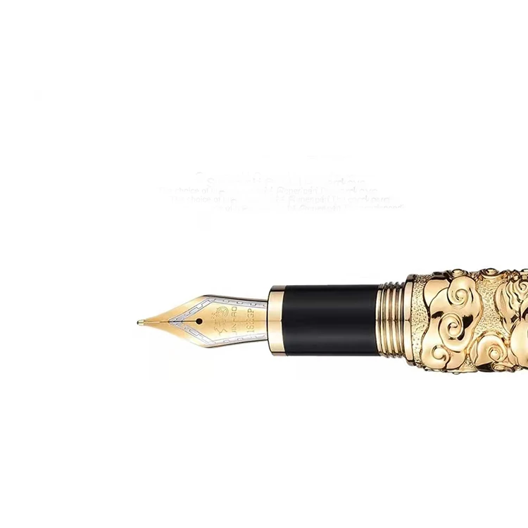 80 Jinhao exquisite 0.5mm 18KGP electroplating gold silver fountain pen executive stationery office gift