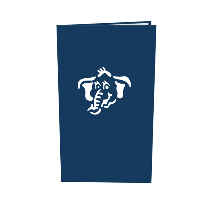 Милые Слоны 3D выдвижная поздравительная открытка Kirigami Вьетнам оптовая продажа ручная работа на заказ