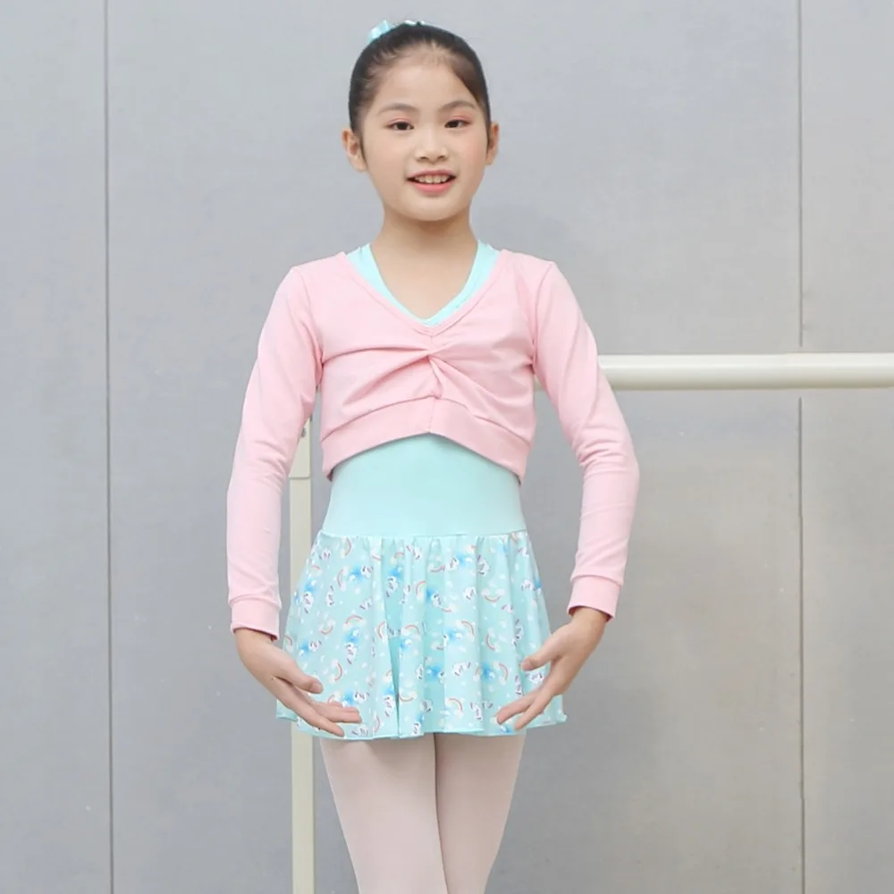 
Training Dancewear Long Sleeve Ballet Tops Kids Warm-up Coat Dance Cardigan Top 
