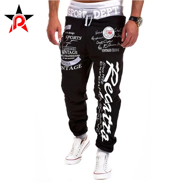 Оптовая продажа, прямой продавец с фабрики, спортивные штаны с принтом на заказ, брюки для бега для мужчин