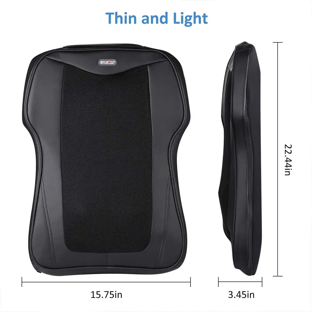 Back Massager Pain Relief Electric Shiatsu Full Neck And Back Massager Chair Cushion Home Portable Back Massager with Heat