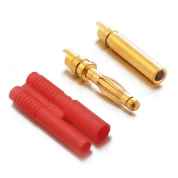 
high quality brass gold plated 3.5mm 4mm banana plug male female bullet terminal connectors 